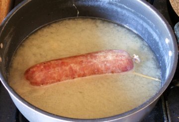 Cotechino e fagioli rossi  preparazione 5