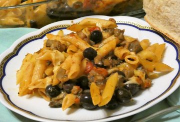 Pasta con melanzane alla mediterranea preparazione 10