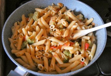 Pasta  in rosso con cavolfiore preparazione 9