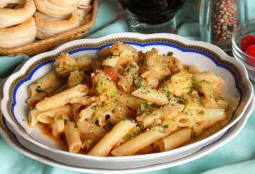 Pasta  in rosso con cavolfiore preparazione 10