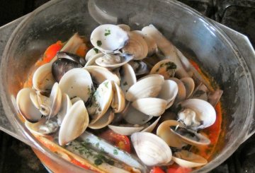 Vongole e cannolicchi in guazzetto preparazione 6