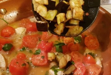 Pasta pesce spada e melanzane preparazione 6