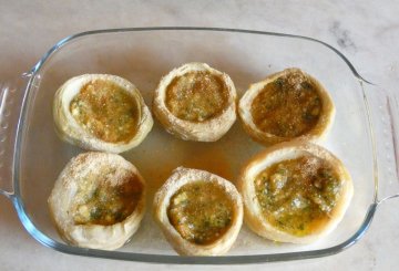 Carciofi Farciti con pecorino al gratin preparazione 3