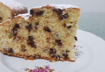 Torta con gocce di cioccolato preparazione 10