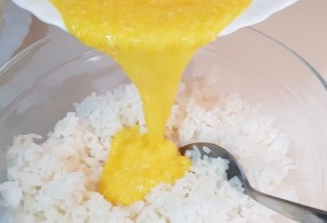 Frittata di riso preparazione 2