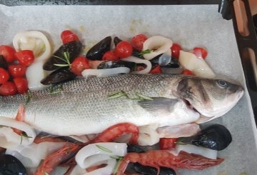 Branzino al cartoccio preparazione 3