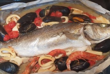 Branzino al cartoccio preparazione 8