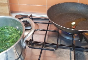 Fusilloni Con Agretti  preparazione 2