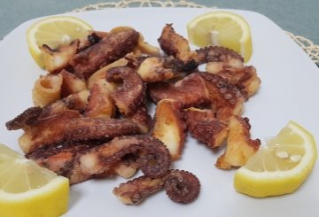 Polpo fritto preparazione 9