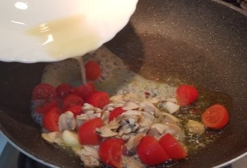 Spaghetti con i lupini preparazione 5