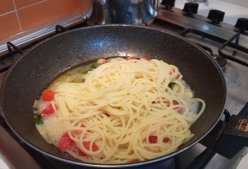 Spaghetti con i lupini preparazione 7