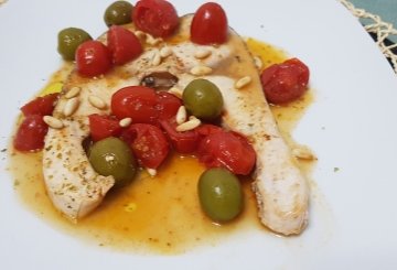 Salmone alla mediterranea preparazione 7