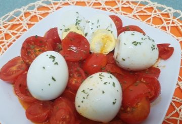 Uova Sode con Pomodorini preparazione 5