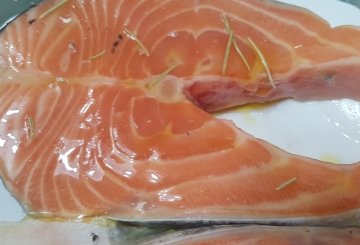 Salmone al Forno con Patate preparazione 2