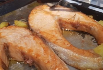 Salmone al Forno con Patate preparazione 7