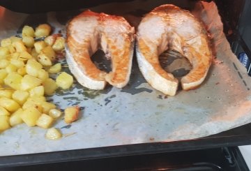 Salmone al Forno con Patate preparazione 8