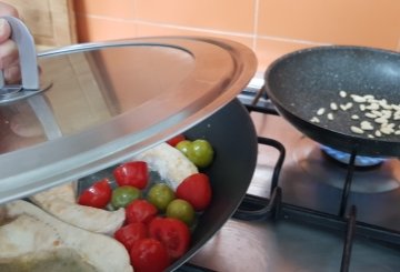 Salmone alla mediterranea preparazione 4