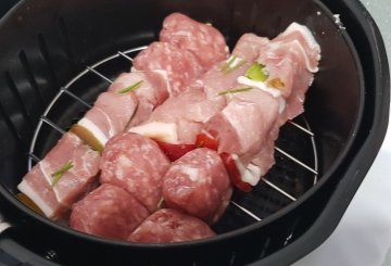 Spiedini di Carne Friggitrice ad Aria preparazione 1