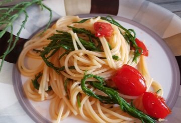 Pasta Con Asparagi Di Mare preparazione 9