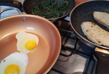 Nidi Di Agretti Con Uova preparazione 2