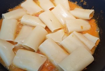 Pasta Con Crema Di Zucca preparazione 9