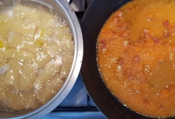 Pasta Con Crema Di Zucca preparazione 7