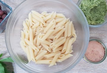 Pennette Al Pesto Di Fagiolini preparazione 4