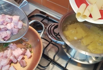 Pasta Con La Ricciola preparazione 6
