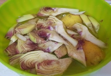 Pasta Con I Carciofi preparazione 1