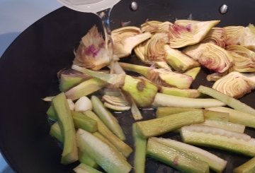 Pasta Con I Carciofi preparazione 2