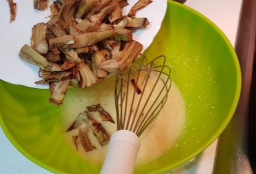 FRITTATA DI CARCIOFI preparazione 4