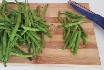 FAGIOLINI E PATATE preparazione 3