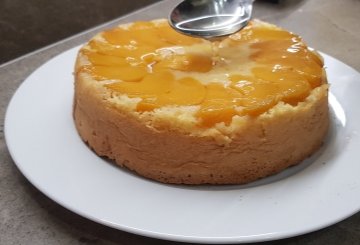 TORTA DI PESCHE ROVESCIATA preparazione 10