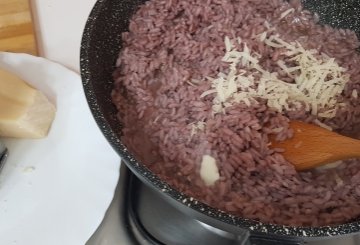 Risotto Al Vino Rosso preparazione 5