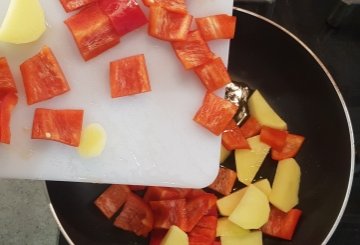 Baccalà Peperoni E Patate preparazione 2