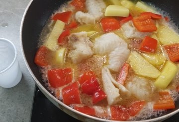 Baccalà Peperoni E Patate preparazione 5