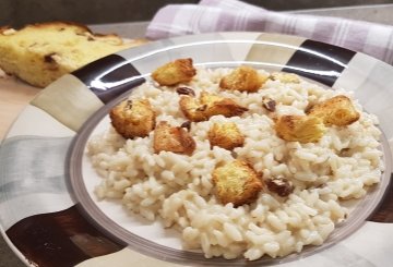 RISOTTO AL PANETTONE preparazione 7