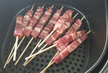 ARROSTICINI IN FRIGGITRICE AD ARIA preparazione 1