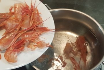 PASTA CARCIOFI E GAMBERI preparazione 1