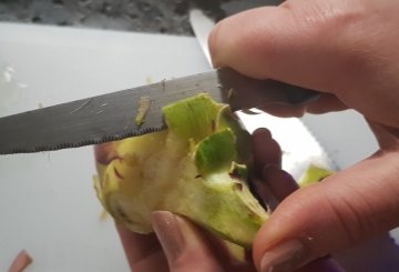 PASTA CARCIOFI E GAMBERI preparazione 2