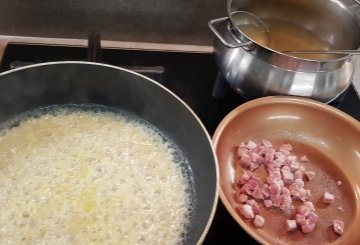 RISOTTO ALLA CARBONARA preparazione 2