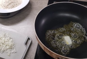 RISOTTO CON MORTADELLA preparazione 0