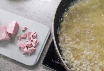 RISOTTO CON MORTADELLA preparazione 4