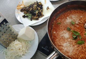 RISOTTO ALLA NORMA preparazione 4