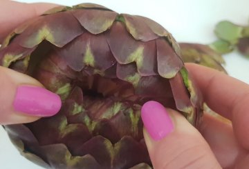 CARCIOFI BOLLITI ALLA NAPOLETANA preparazione 1