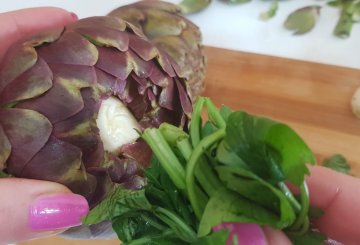 CARCIOFI BOLLITI ALLA NAPOLETANA preparazione 2