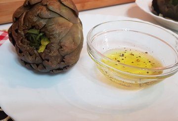 CARCIOFI BOLLITI ALLA NAPOLETANA preparazione 6