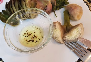 CARCIOFI BOLLITI ALLA NAPOLETANA preparazione 8