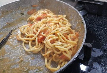 PASTA CON GAMBERO BLU preparazione 6