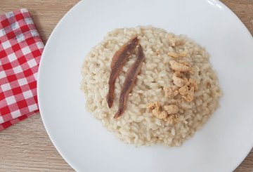 RISOTTO CON ACCIUGHE preparazione 7